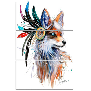 Framed 3 Panels - Fox
