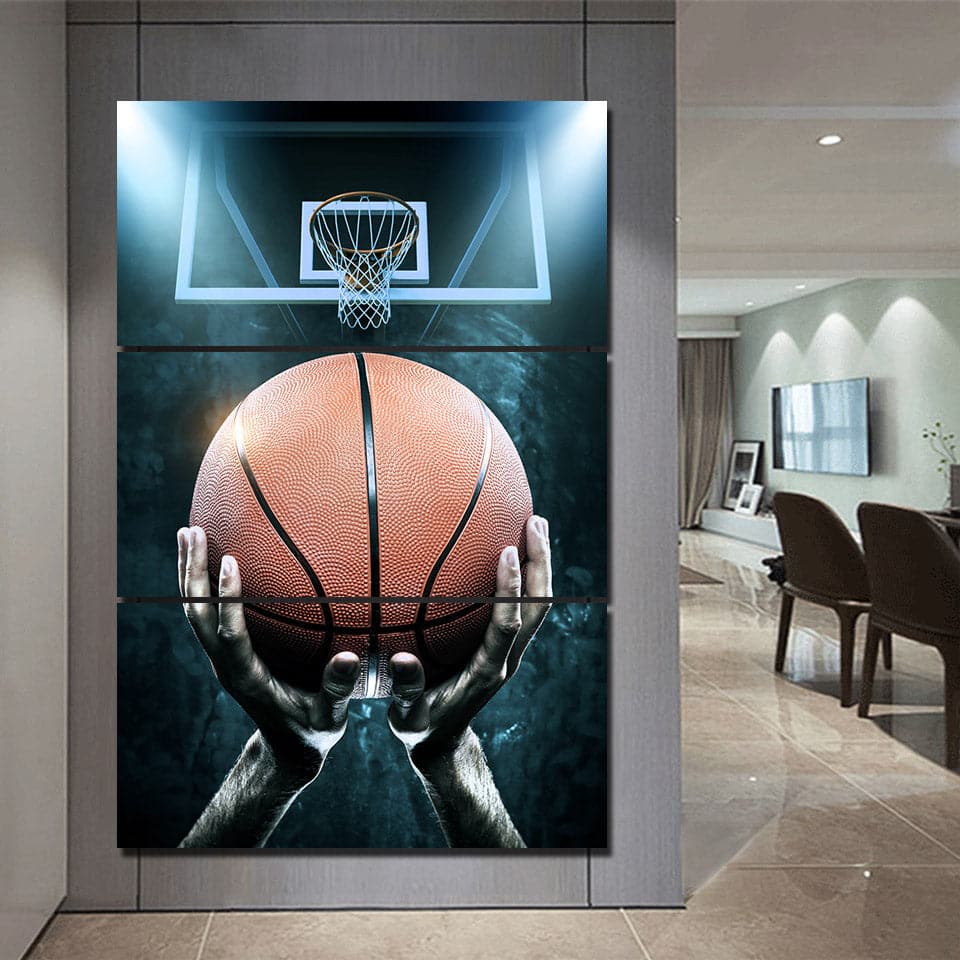 Framed 3 Panels - Basketball