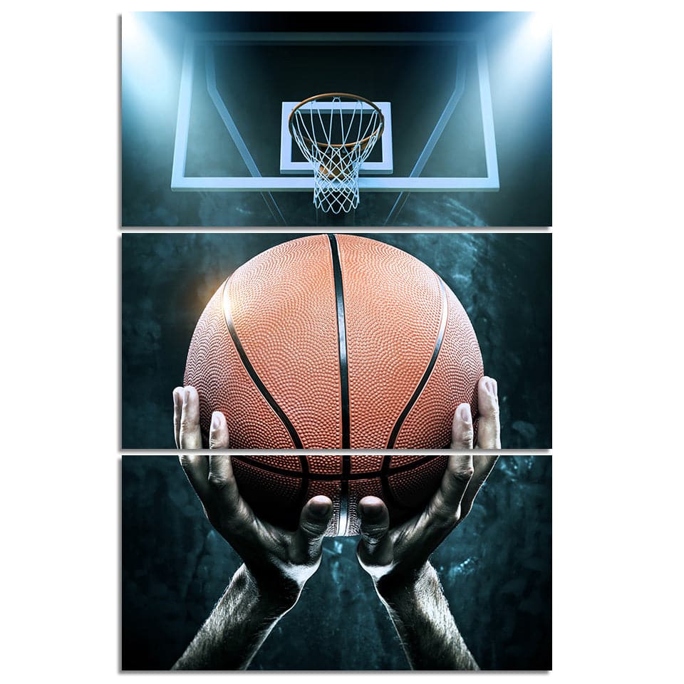 Framed 3 Panels - Basketball