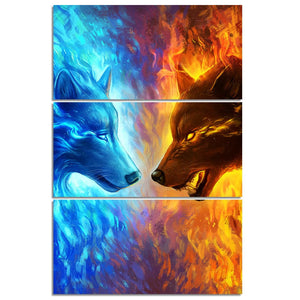 Framed 3 Panels - Wolfs