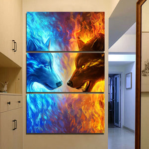 Framed 3 Panels - Wolfs