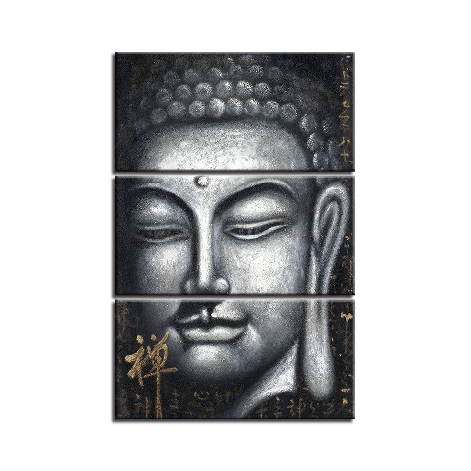 Framed 3 Panels - Buddha