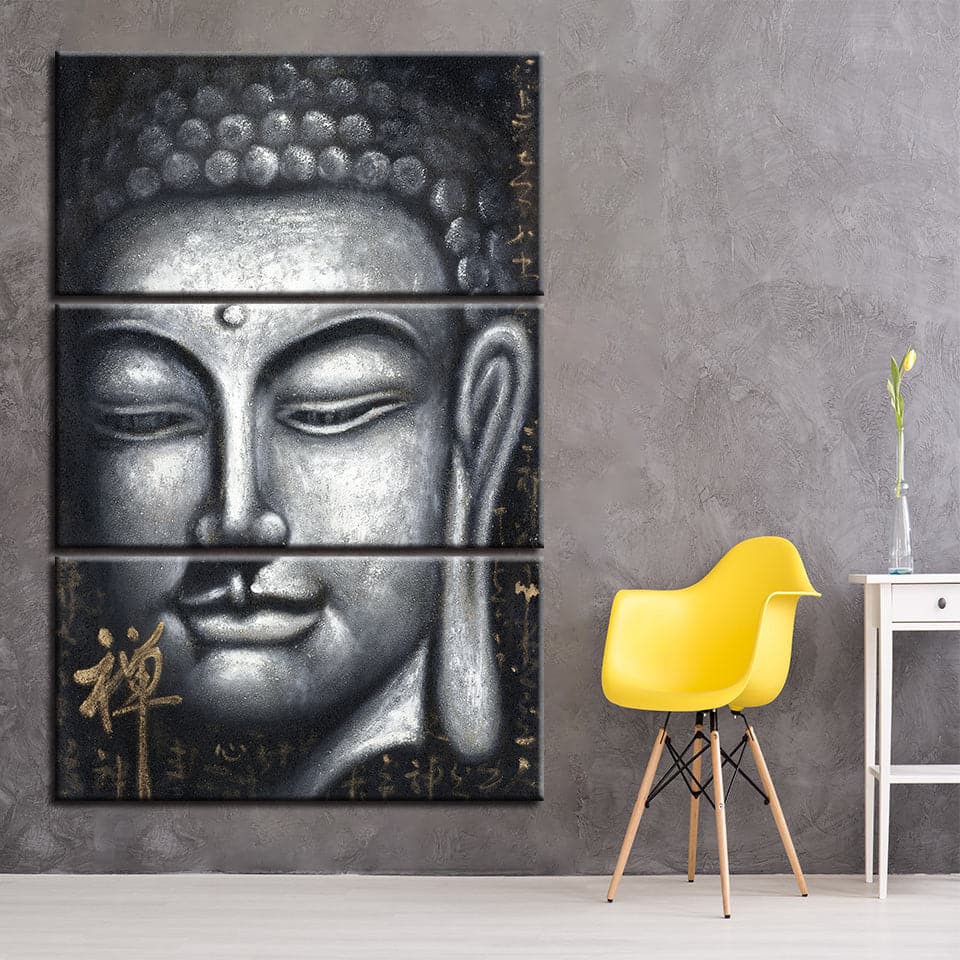 Framed 3 Panels - Buddha