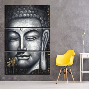 Framed 3 Panels - Buddha
