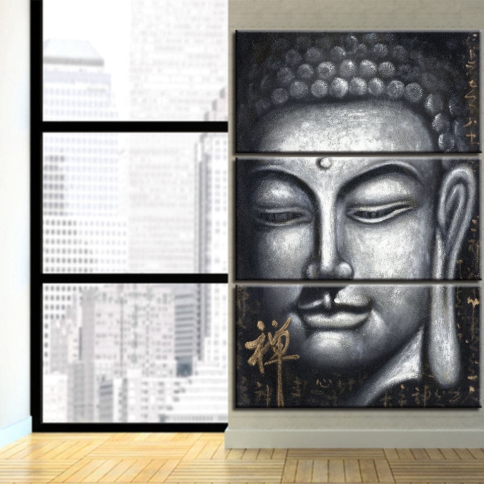 Framed 3 Panels - Buddha
