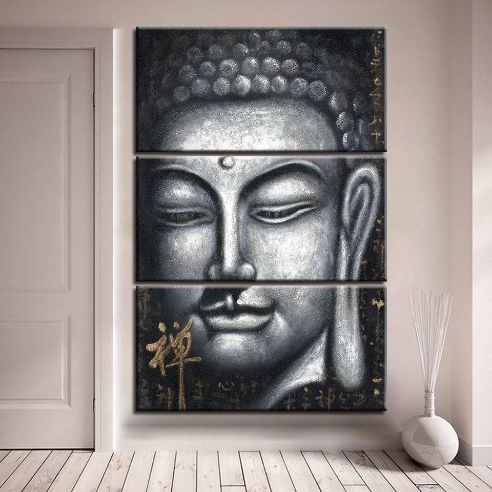 Framed 3 Panels - Buddha