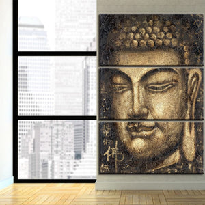 Framed 3 Panels - Buddha