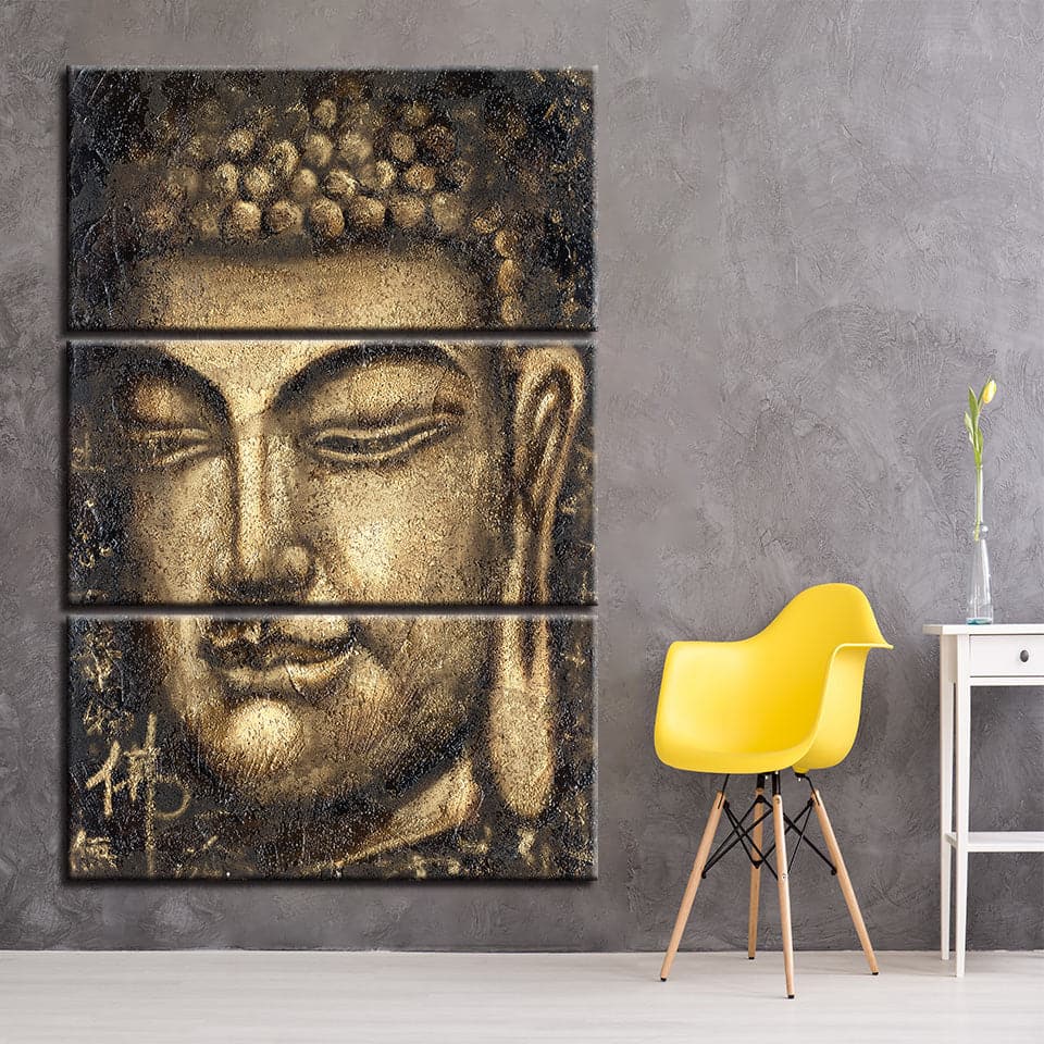 Framed 3 Panels - Buddha