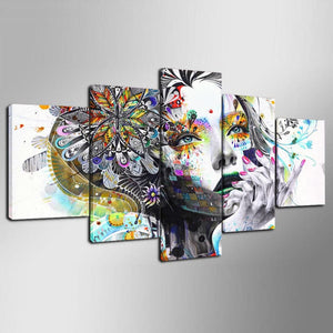 Framed 5 Panels - Abstract