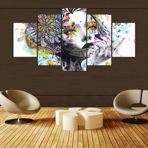 Framed 5 Panels - Abstract