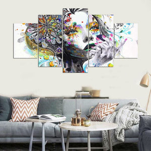 Framed 5 Panels - Abstract