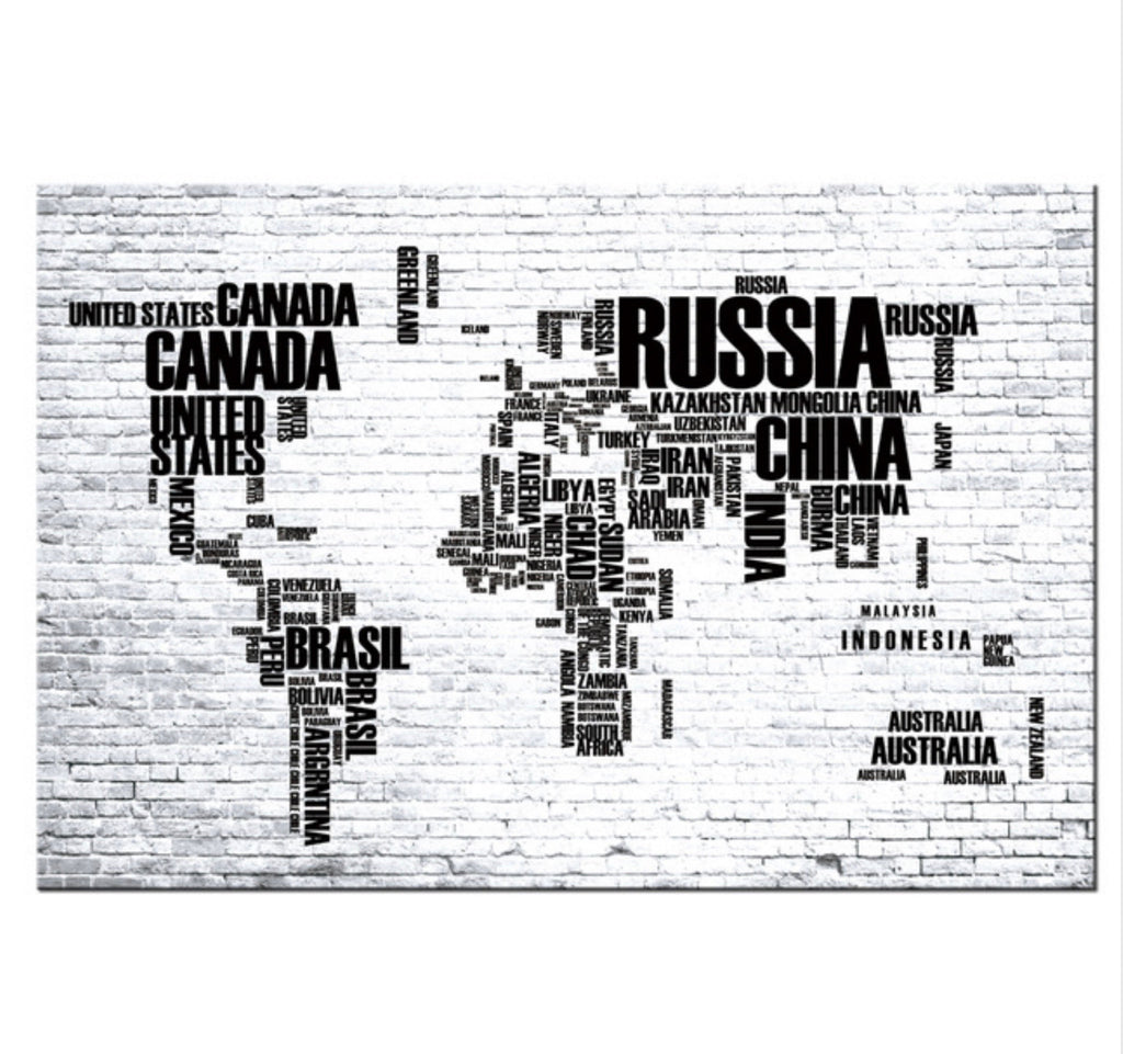 Framed 1 Panel - World Map