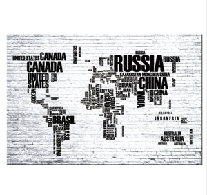 Framed 1 Panel - World Map