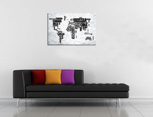 Framed 1 Panel - World Map