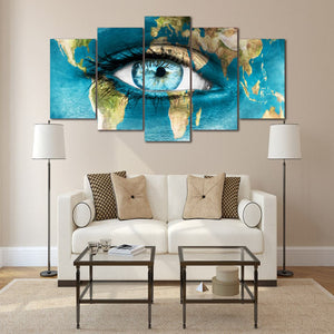 Framed 5 Panels - The Eye