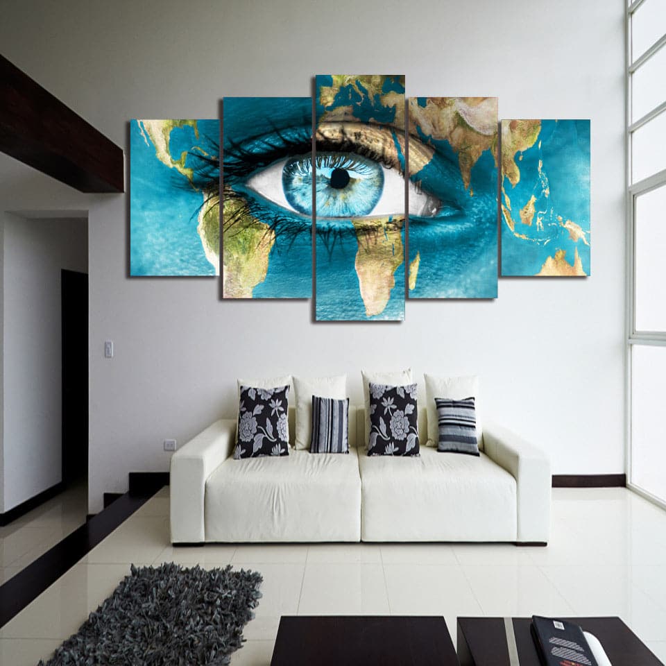 Framed 5 Panels - The Eye