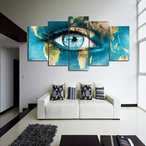 Framed 5 Panels - The Eye