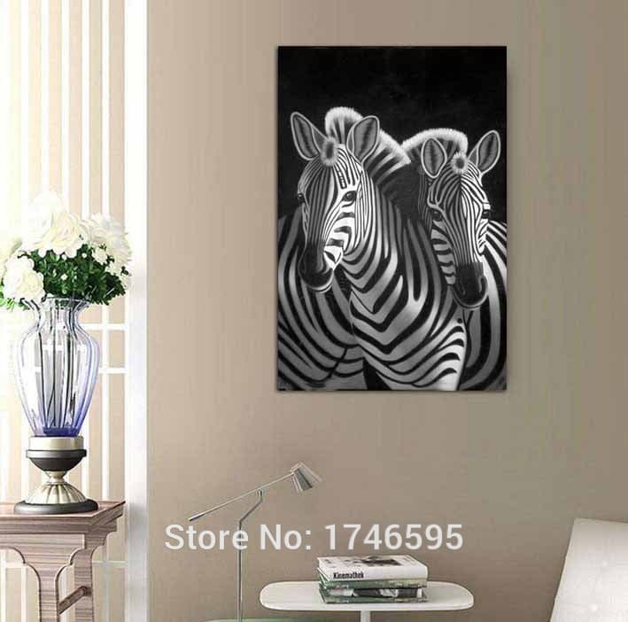 Framed 1 Panel - Zebras