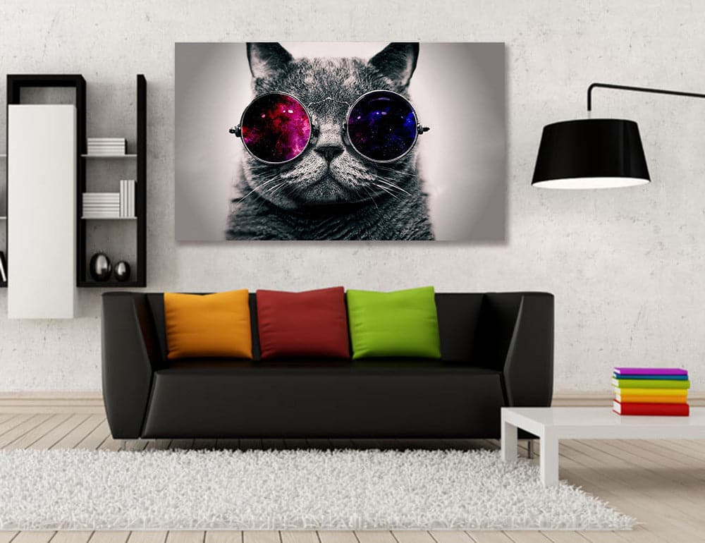 Framed 1 Panel - Cat Art