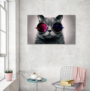 Framed 1 Panel - Cat Art