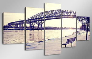 Framed 5 Panels - Bridge