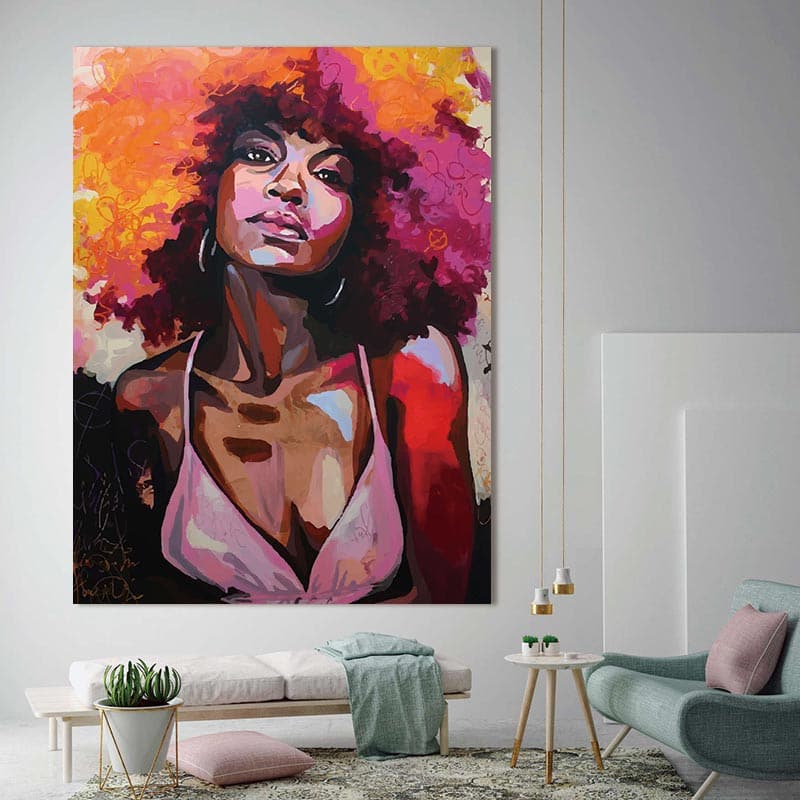Pine Stretched  Framed 1 Panel - Lady