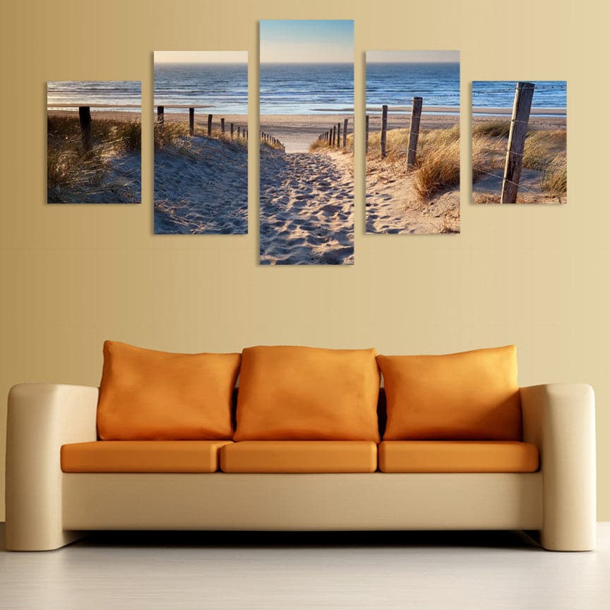 Framed 5 Panels - Seascape