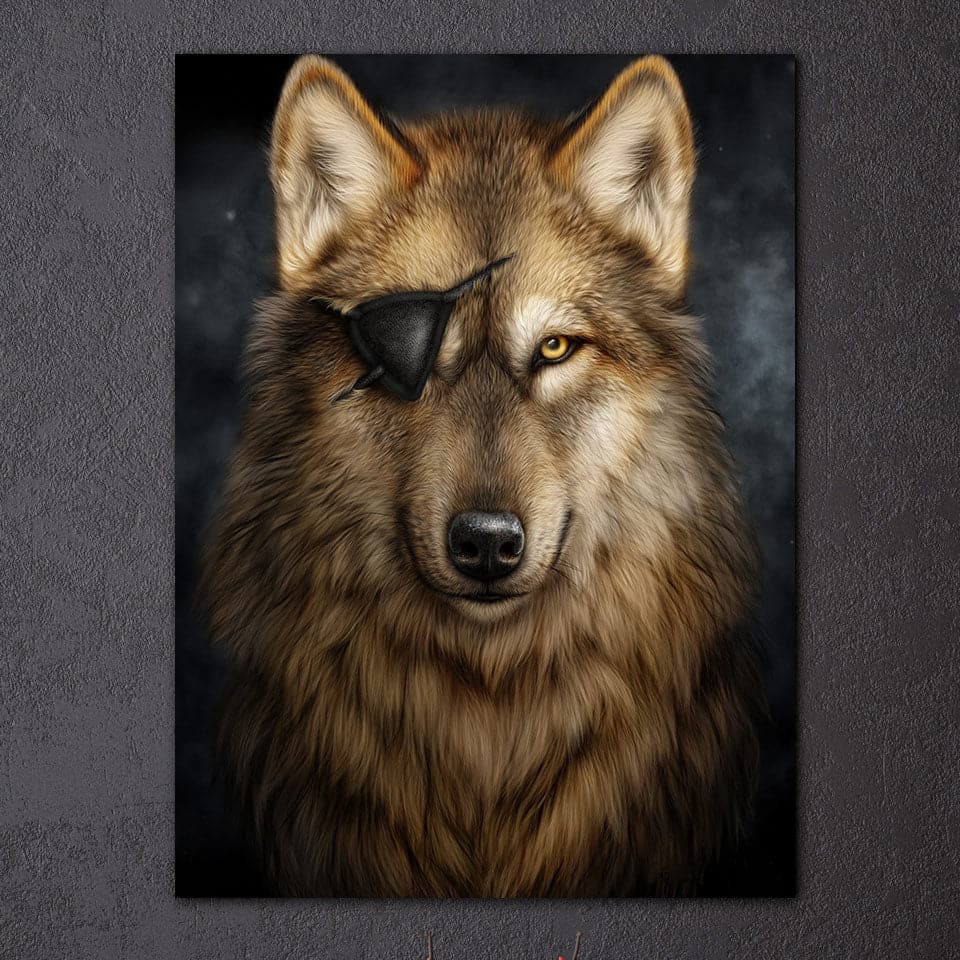 Pine Stretched  Framed 1 Panel - Wolf Art