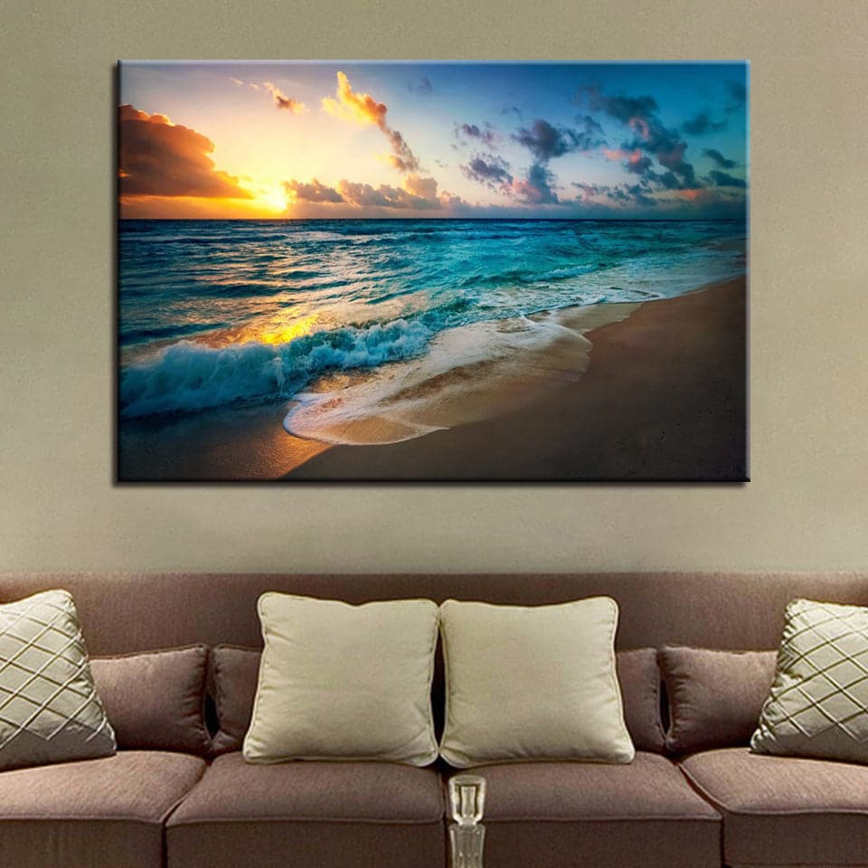 Pine Stretched  Framed 1 Panel - NZ Seascape