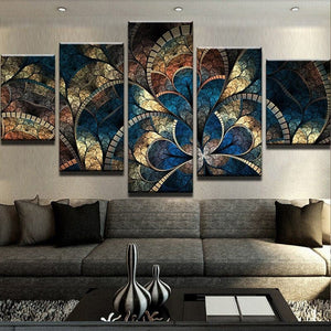 Framed 5 Panels - Abstract