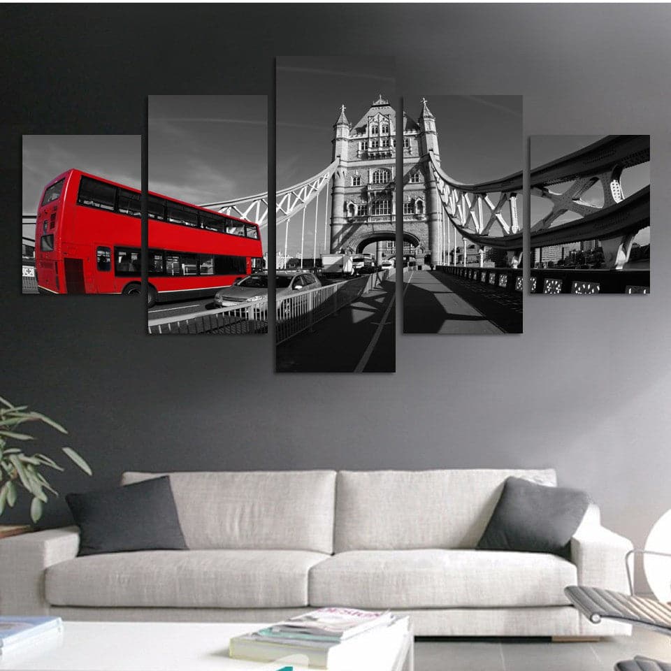 Framed 5 Panels - Bridge