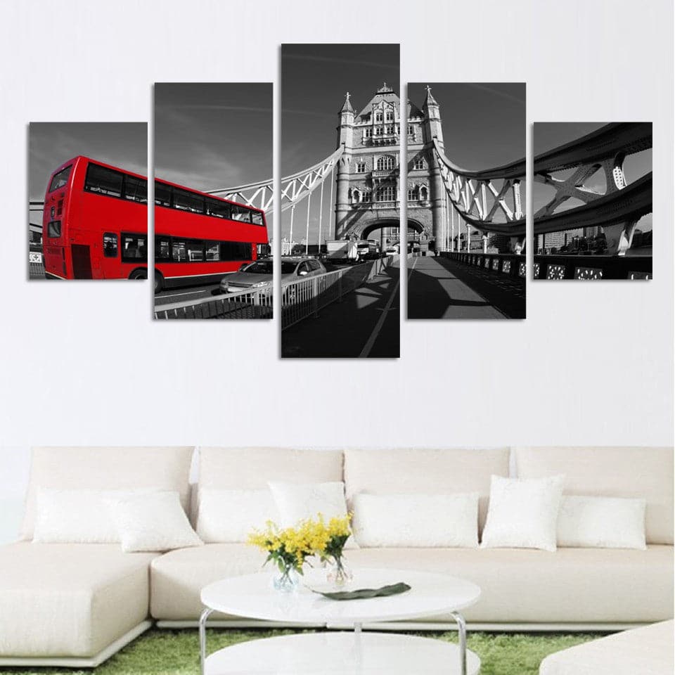 Framed 5 Panels - Bridge