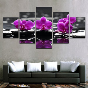 Framed 5 Panels - Flowers