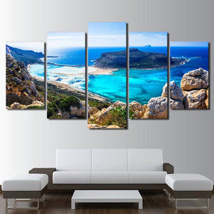 Framed 5 Panels - Seascape