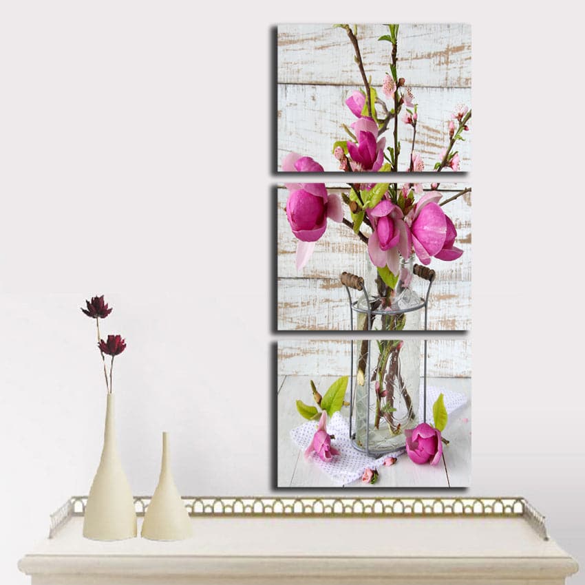 Framed 3 Panels - Flower