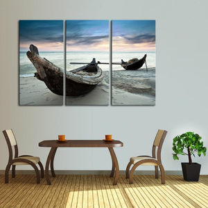 Framed 3 Panels - Boats