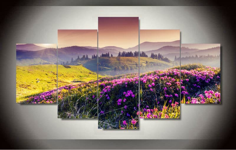 Framed 5 Panels - Landscape