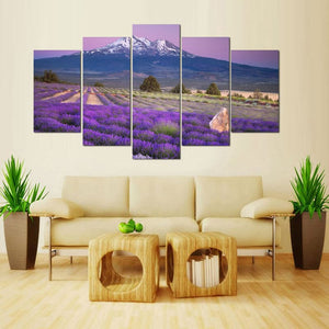 Framed 5 Panels - Lavender