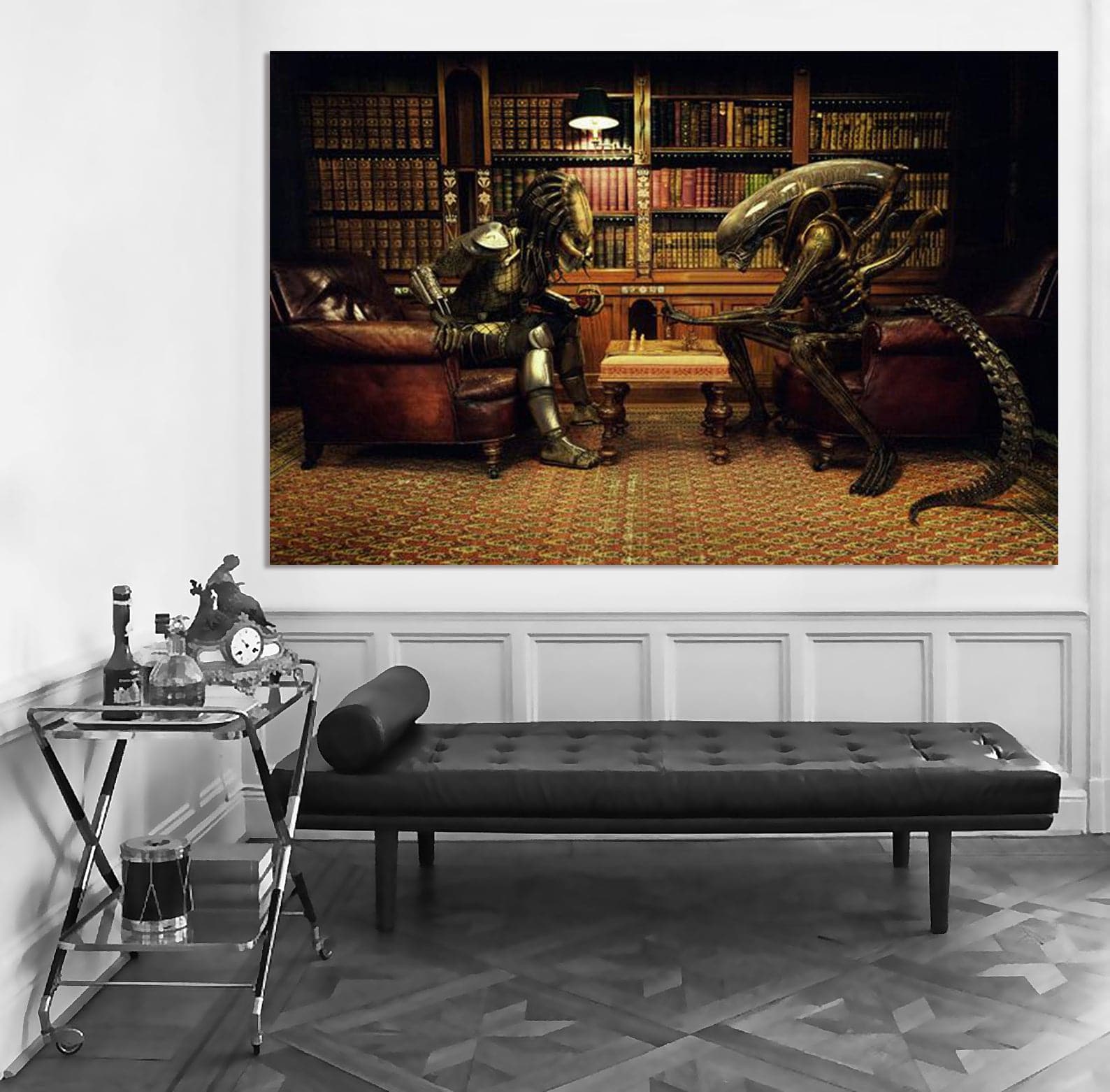 Pine Stretched  Framed 1 Panel - Predator vs Alien