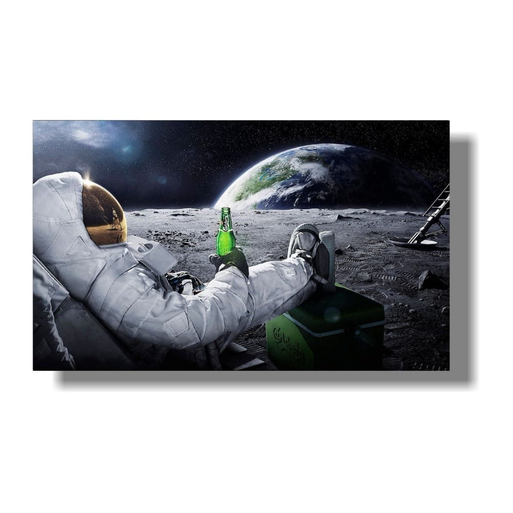 Pine Stretched  Framed 1 Panel - Drinking on the moon