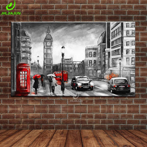 Framed 1 Panel - Raining in London