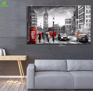 Framed 1 Panel - Raining in London