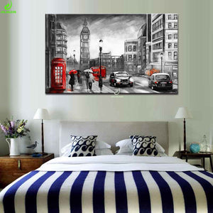 Framed 1 Panel - Raining in London