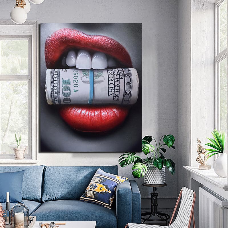 Pine Stretched  Framed 1 Panel - All About Money