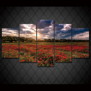 Framed 5 Panels - Landscape