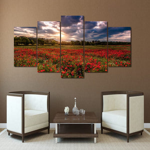 Framed 5 Panels - Landscape