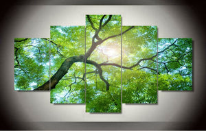 Framed 5 Panels - Tree