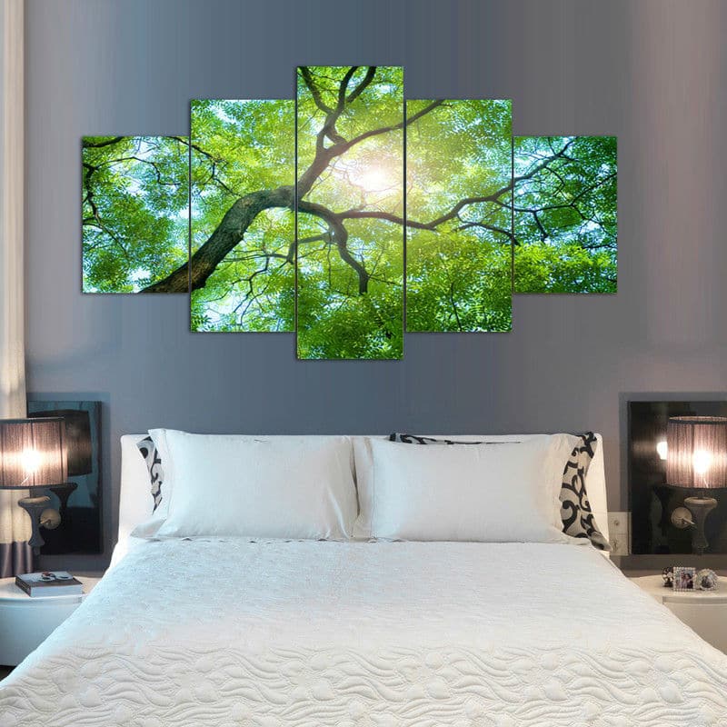 Framed 5 Panels - Tree