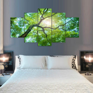 Framed 5 Panels - Tree