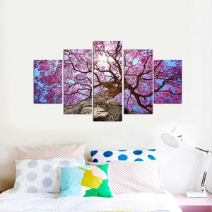 Framed 5 Panels - Cherry Tree